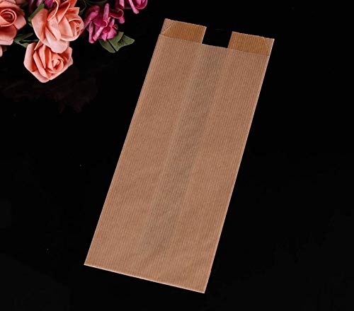 30 Pack Kraft Paper Bread Bags with Front Window & Label Seal Sticker - 12.2