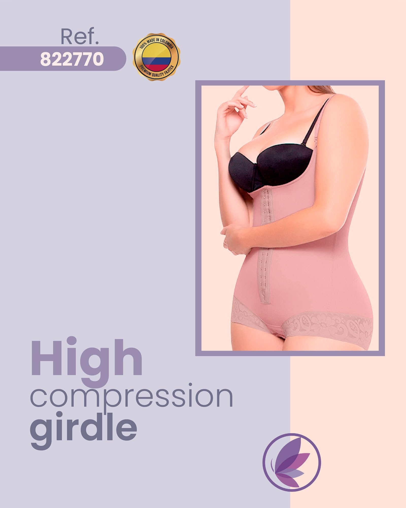 Fajitex High Compression Colombian Shapewear for Women - Tummy Control & Abdomen Slimming Body Shaper Garment | Perfect for Postpartum, Workout & Everyday Wear