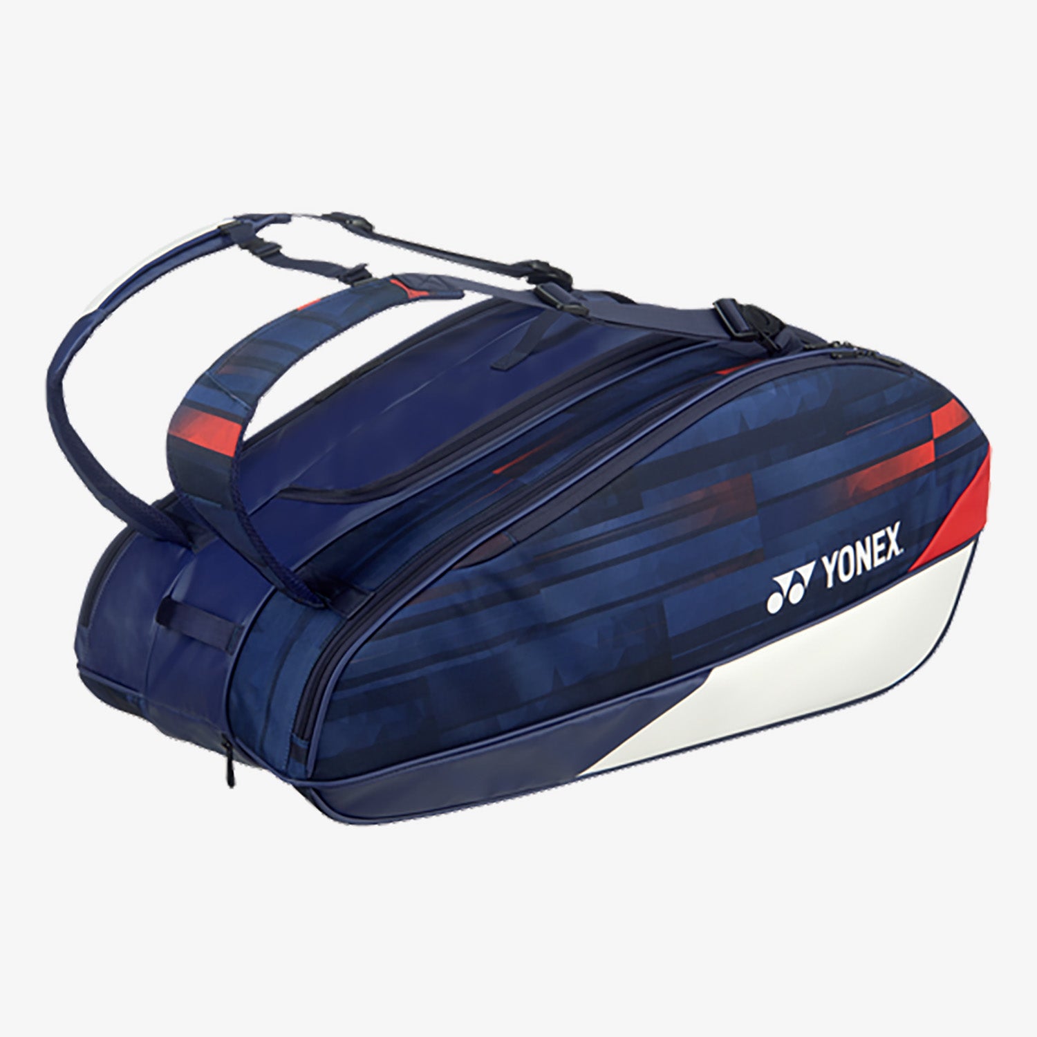 Yonex BAG29PALDWNR Pro Badminton Tennis Racket Bag (White/Navy/Red) - 9-Piece Limited Edition for Professional Players - Perfect for Tournaments, Training & Travel