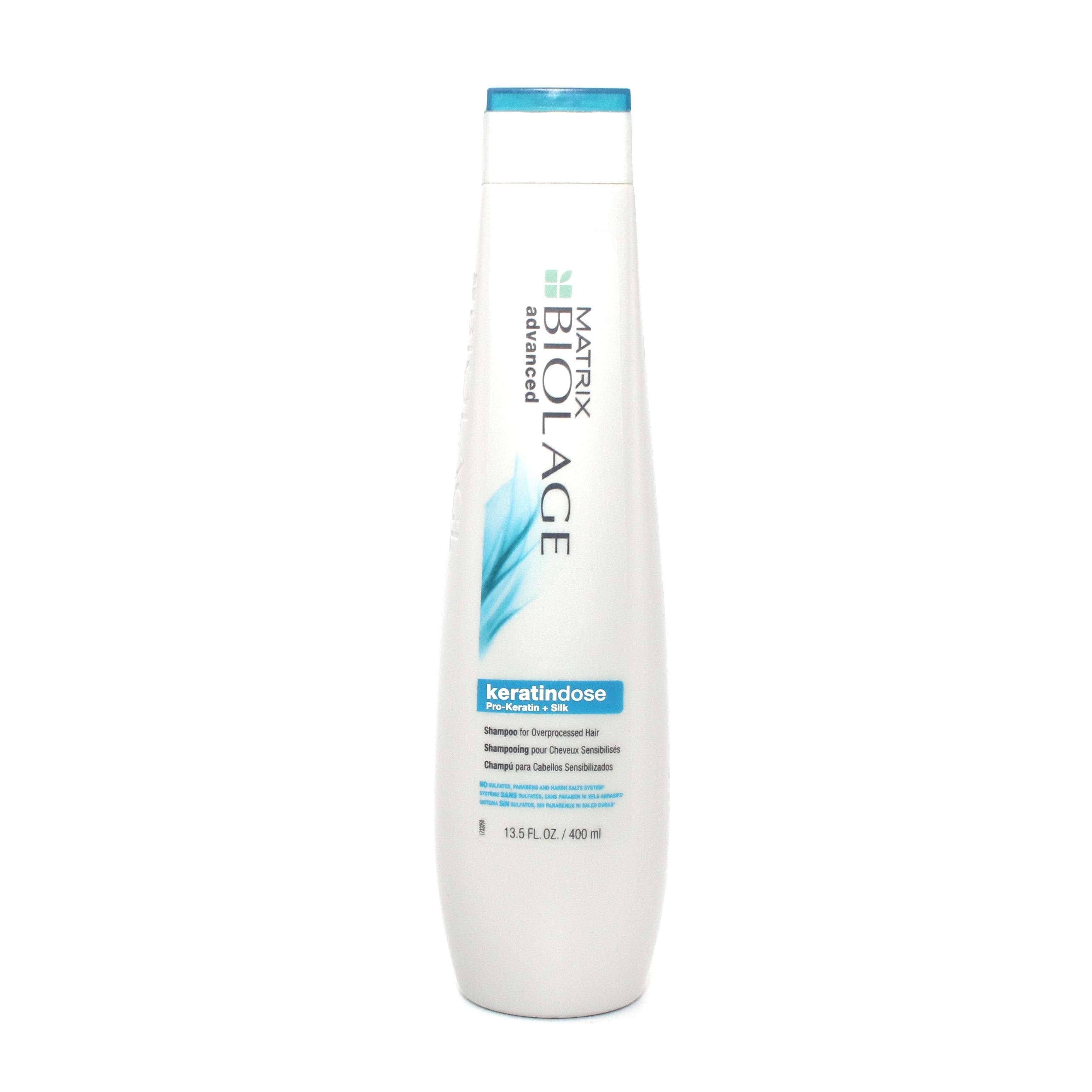 Matrix Biolage Advanced Keratindose Shampoo 13.5 oz - Keratin Repair for Damaged Hair - Sulfate-Free & Color Safe - For Dry, Frizzy & Chemically Treated Hair - Salon Quality Hair Care at Home