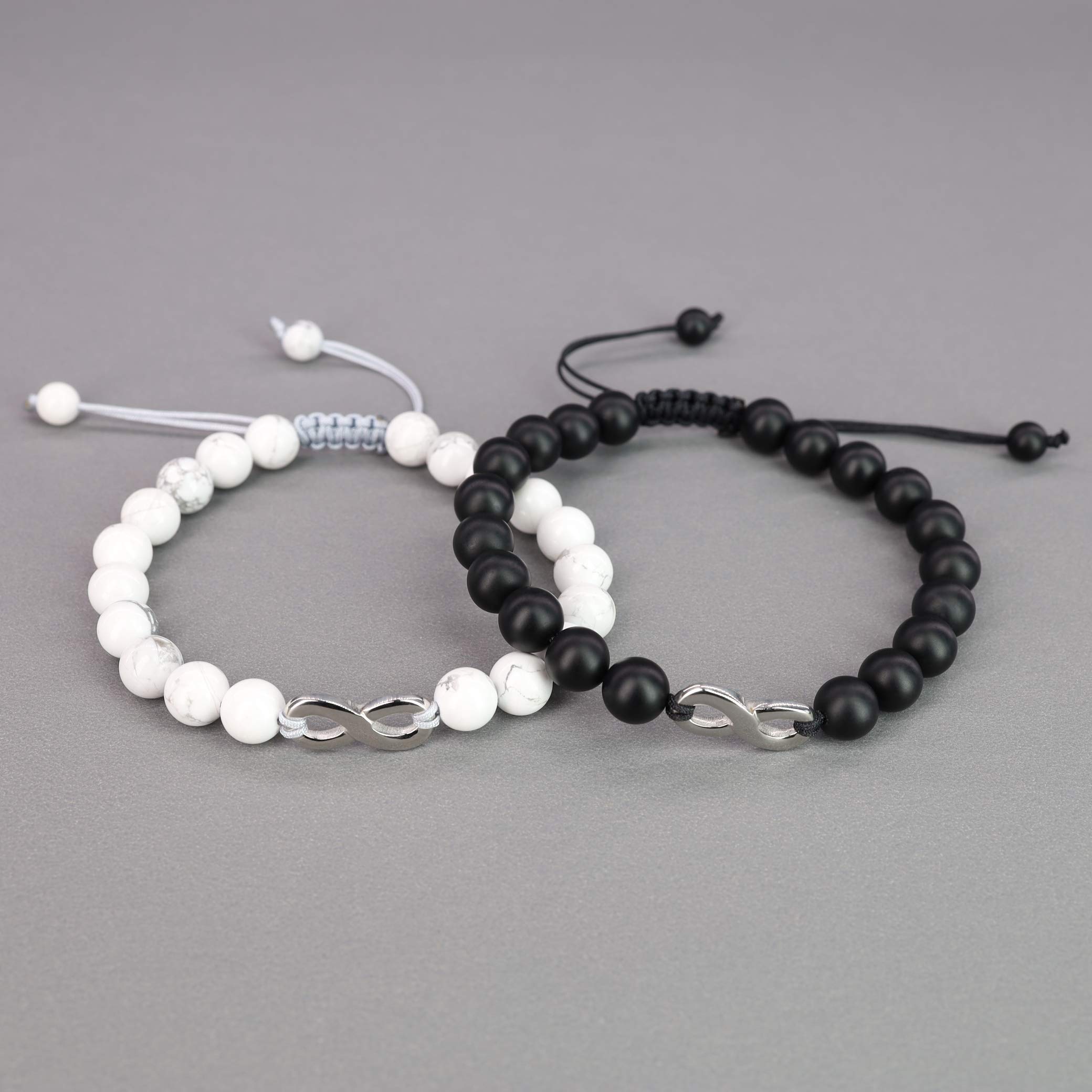 COAI Infinity His and Hers Matching Couples Bracelets - Romantic Stone Jewelry for Anniversaries, Valentines Day & Couple Gifts