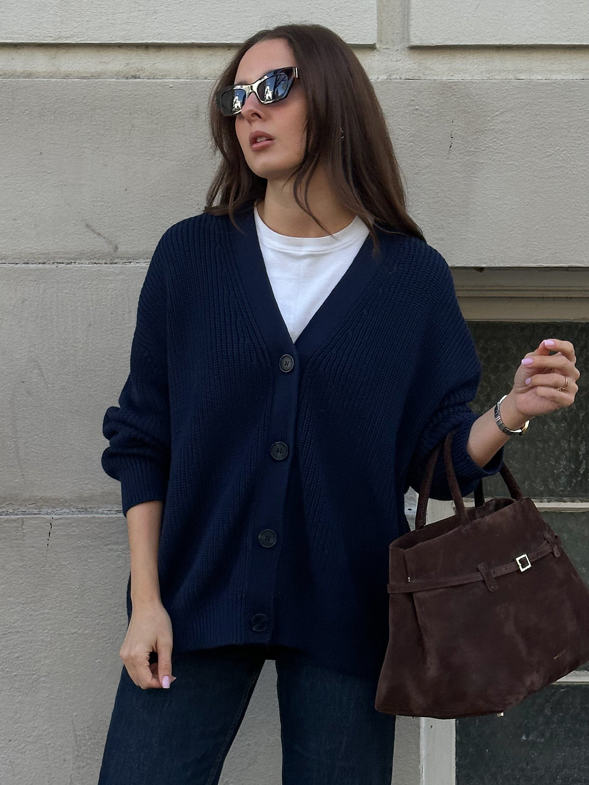 Emilia: Soft Cotton Cocoon Cardigan for Women | Cozy Oversized Sweater | Perfect for Lounge, Office & Fall Layering