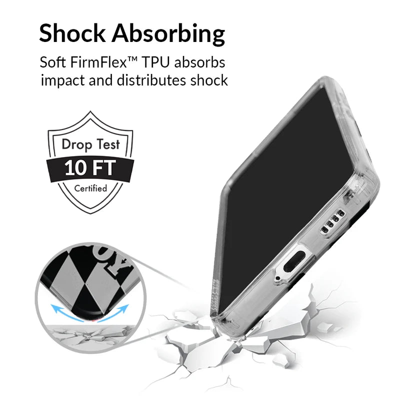 Playboy Checkmate Clear Samsung Phone Case - Stylish & Protective Cover for Galaxy S21/S20/Note 20 - Perfect for Everyday Use & Fashion Statement