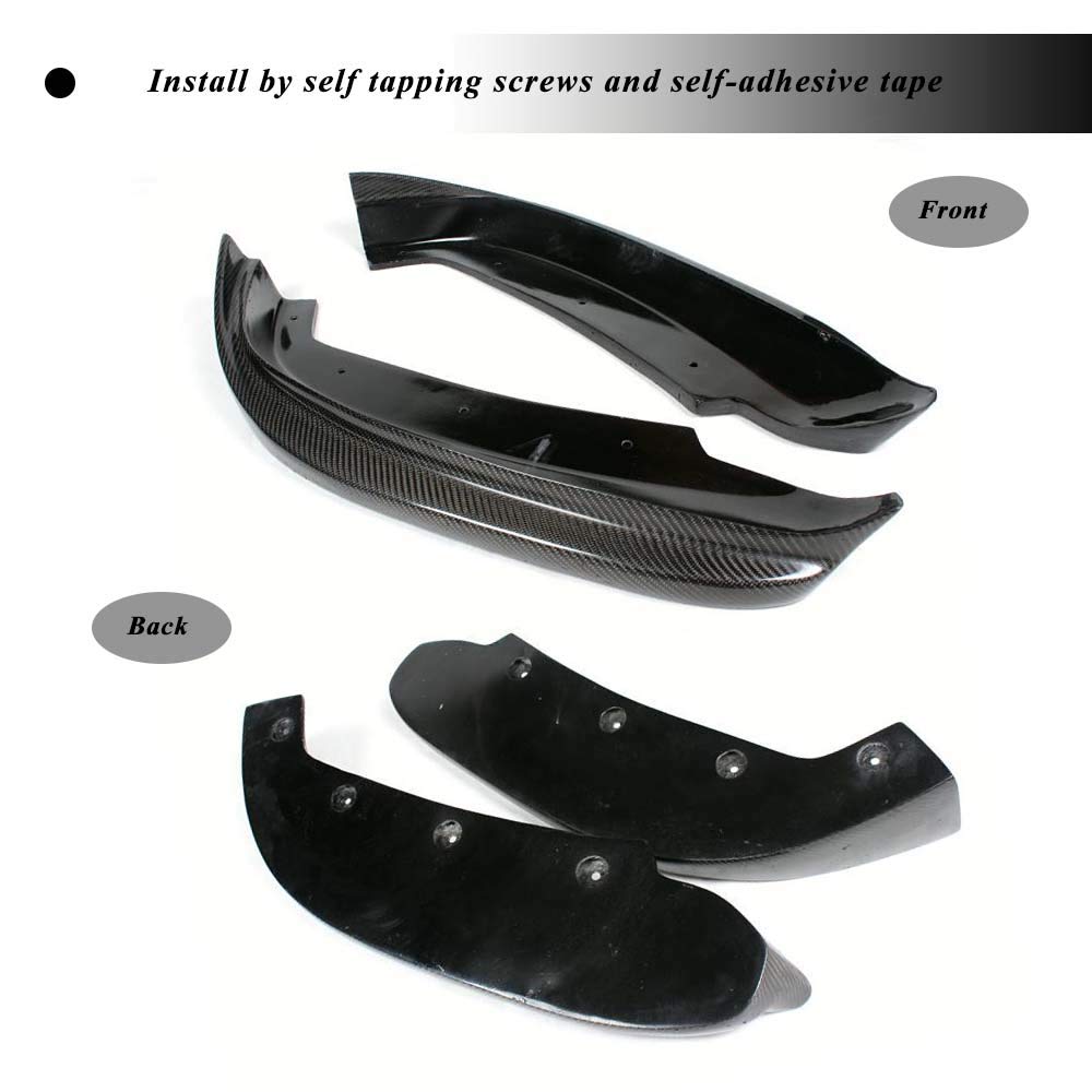 BMW 3 Series F30 Carbon Fiber Front Apron Lip Spoiler - Compatible with 320i 325i 328i 335i Sedan (2012-2015) | Aggressive Styling & Enhanced Aerodynamics for Street Racing & Car Shows