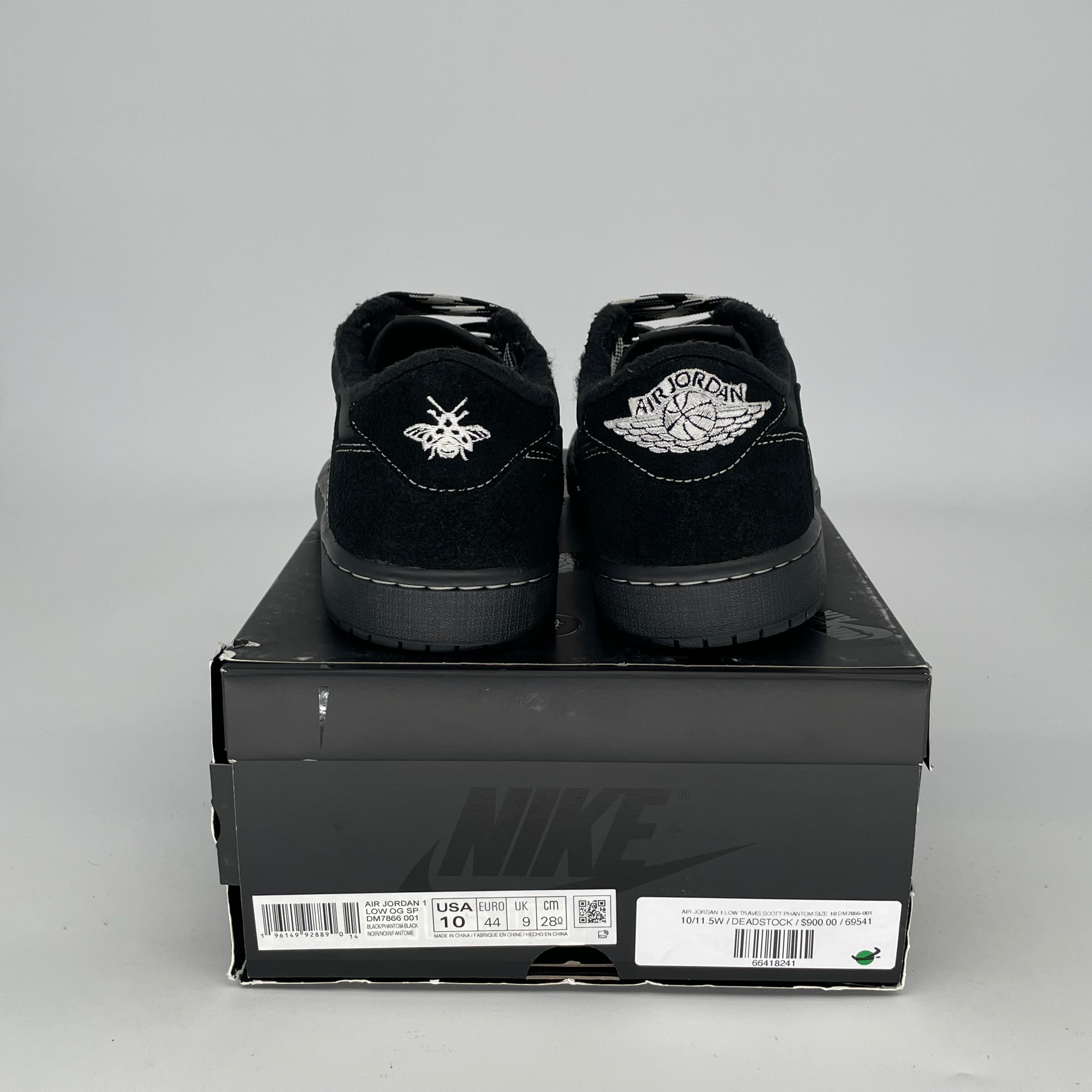 Air Jordan 1 Low Travis Scott Phantom Sneakers - Men's Size 10 & Women's Size 11.5 (DM7866-001) - Perfect for Streetwear & Sneaker Collectors