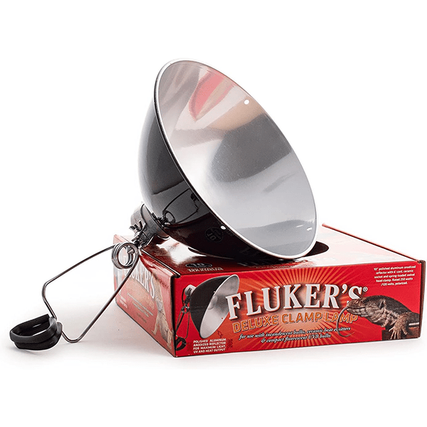 Fluker's Deluxe Clamp Lamp - Adjustable Reptile Heat Lamp with Ceramic Socket for Terrariums, Tanks & Pet Enclosures - Perfect for Bearded Dragons, Snakes & Lizards