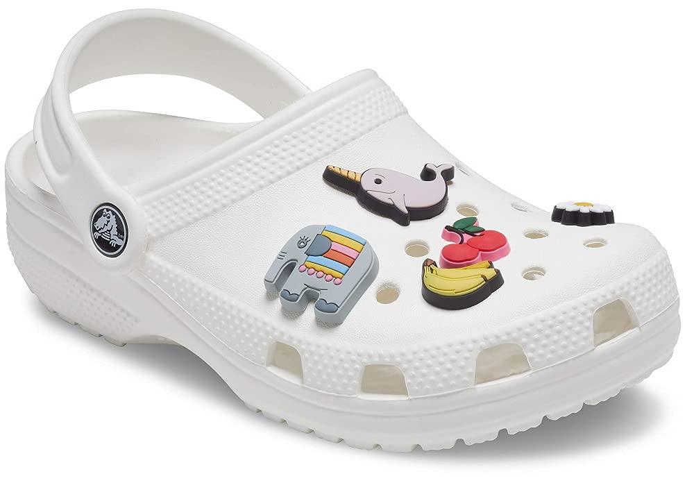 Crocs Classic Clog for Men & Women with 5-Pack Jibbitz Charms - Comfortable Slip-On Shoes for Casual Wear, Work & Outdoor Activities