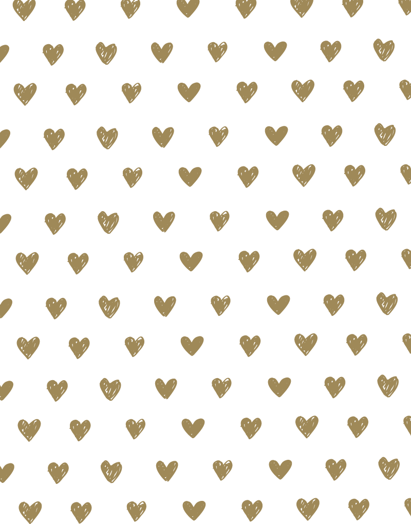 Golden Hearts Scalloped Tissue Paper - Decorative Gift Wrapping, Party Decorations for Valentine's Day, Weddings & DIY Crafts