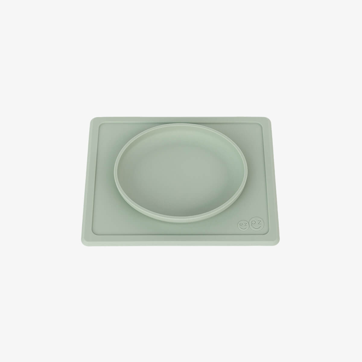 Ezpz Tiny Plate for Toddlers - Self Feeding Training Plate with Utensil Guide for Babies & Kids | Perfect for First Meals, Daycare, and Travel