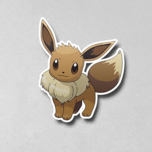 Cute Eevee Stickers - Waterproof Vinyl Decals for Laptops, Phones, Notebooks - Perfect for Kids, Anime Fans & DIY Craft Projects