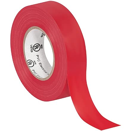 TAPEPLANET Red Vinyl Electrical Tape 7 Mil, 3/4