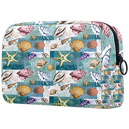 Waterproof Portable Travel Cosmetic Bag for Women - Shell Design Makeup Organizer with Zipper, Multifunctional Toiletry Case for Daily Use, Gym, Vacation & Business Trips