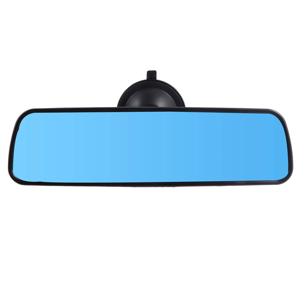 IMIKEYA 1-Piece Wide Angle Anti-Glare Rear View Mirror with Blue Suction Cup - Flat Design for Trucks, Cars & RVs - Enhanced Visibility & Safety for Highway Driving & Parking