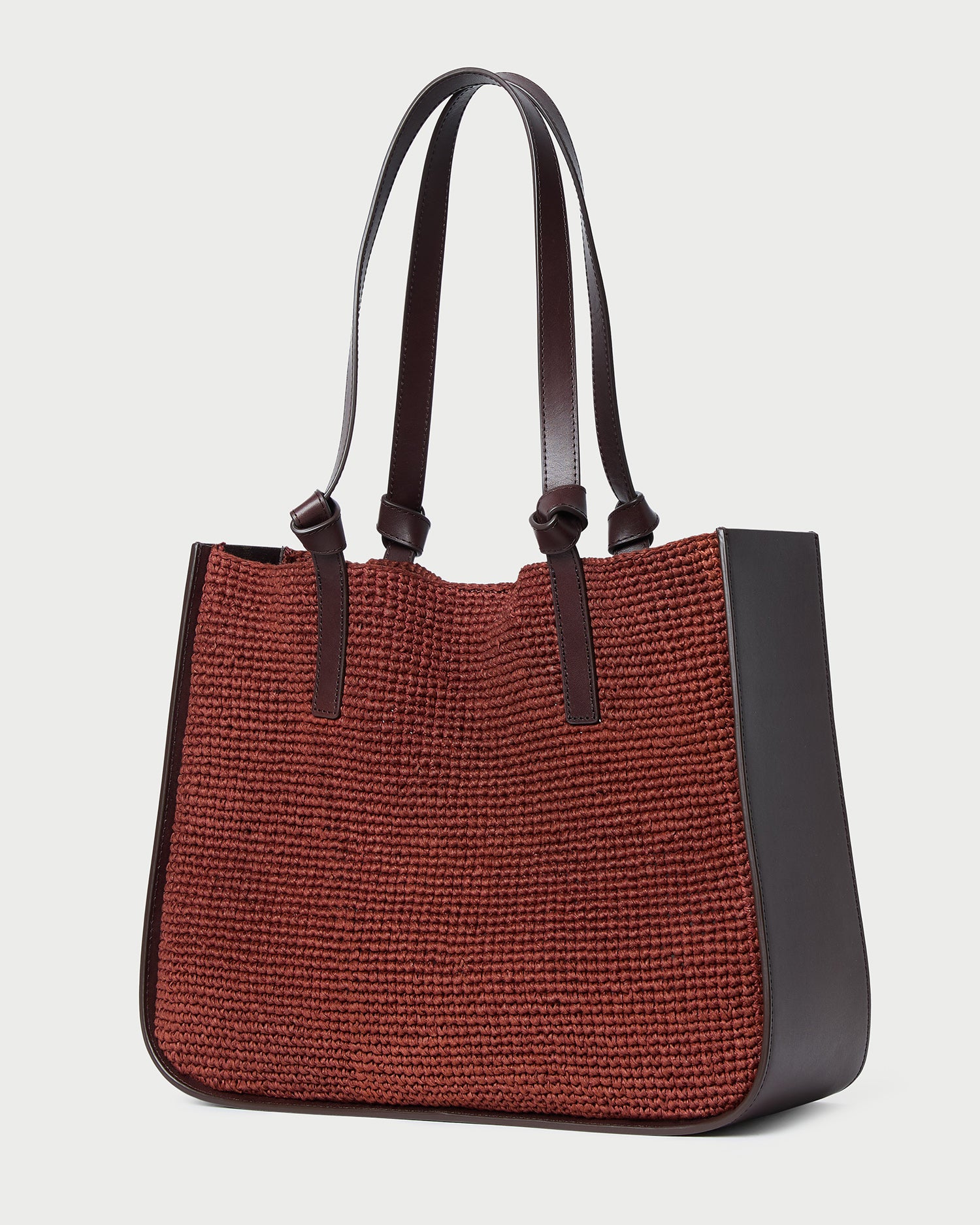 Myra Chestnut/Espresso Crochet Tote Bag - Handmade Bohemian Style Shoulder Bag for Women - Perfect for Beach, Shopping & Daily Use
