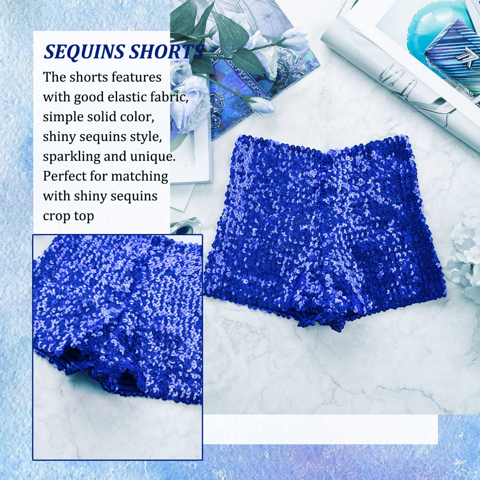 Sparkly Sequin Dance Shorts for Girls - Athletic Gym Shorts for Jazz, Hip Hop & Performance - Perfect for Dance Recitals, Competitions & Practice