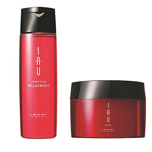 Lebel IAU Green Tea Hair Care Set - Cleansing Relaxing Shampoo (200ml) & Nourishing Hair Mask (170g) | Deep Hydration for Dry, Damaged Hair | Perfect for Daily Hair Care Routine & Salon-Quality Treatment at Home