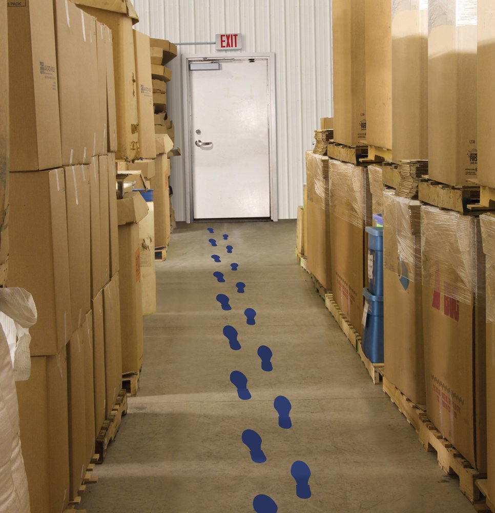 Mighty Line BFtPrt Non-Slip Floor Tape - Blue, Pack of 50 | Anti-Slip Safety Marking for Warehouses, Factories & Workplaces