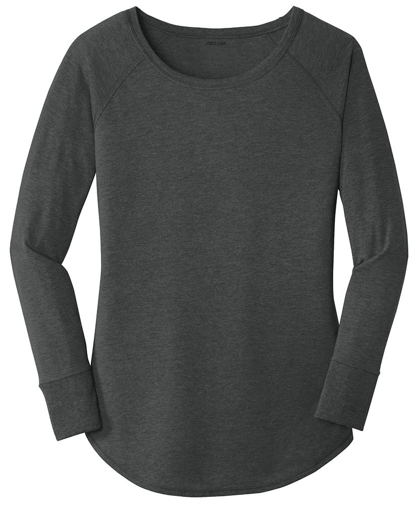Joe's USA Women's Perfect Blend Long Sleeve Tunic Top | Soft Comfortable Stretchy Fabric | Sizes XS-4XL | Casual Wear, Layering, Office Outfits & Everyday Comfort