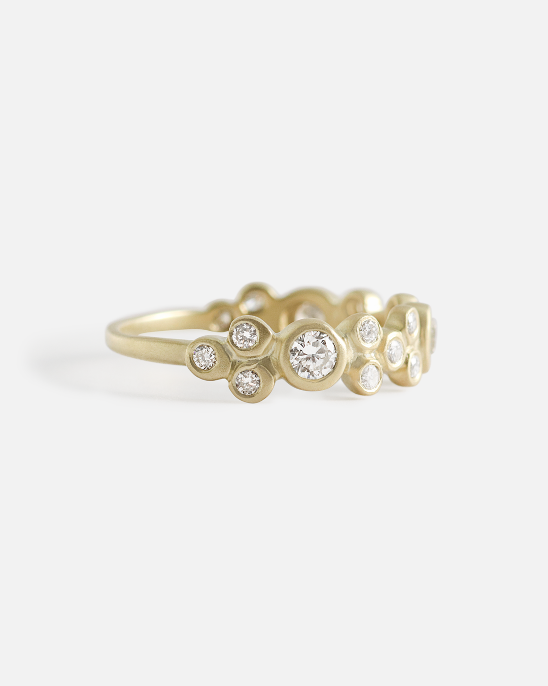 Bubble 30 White Diamond Ring - Elegant 925 Sterling Silver Jewelry for Women, Perfect for Engagement, Wedding & Anniversary Gifts