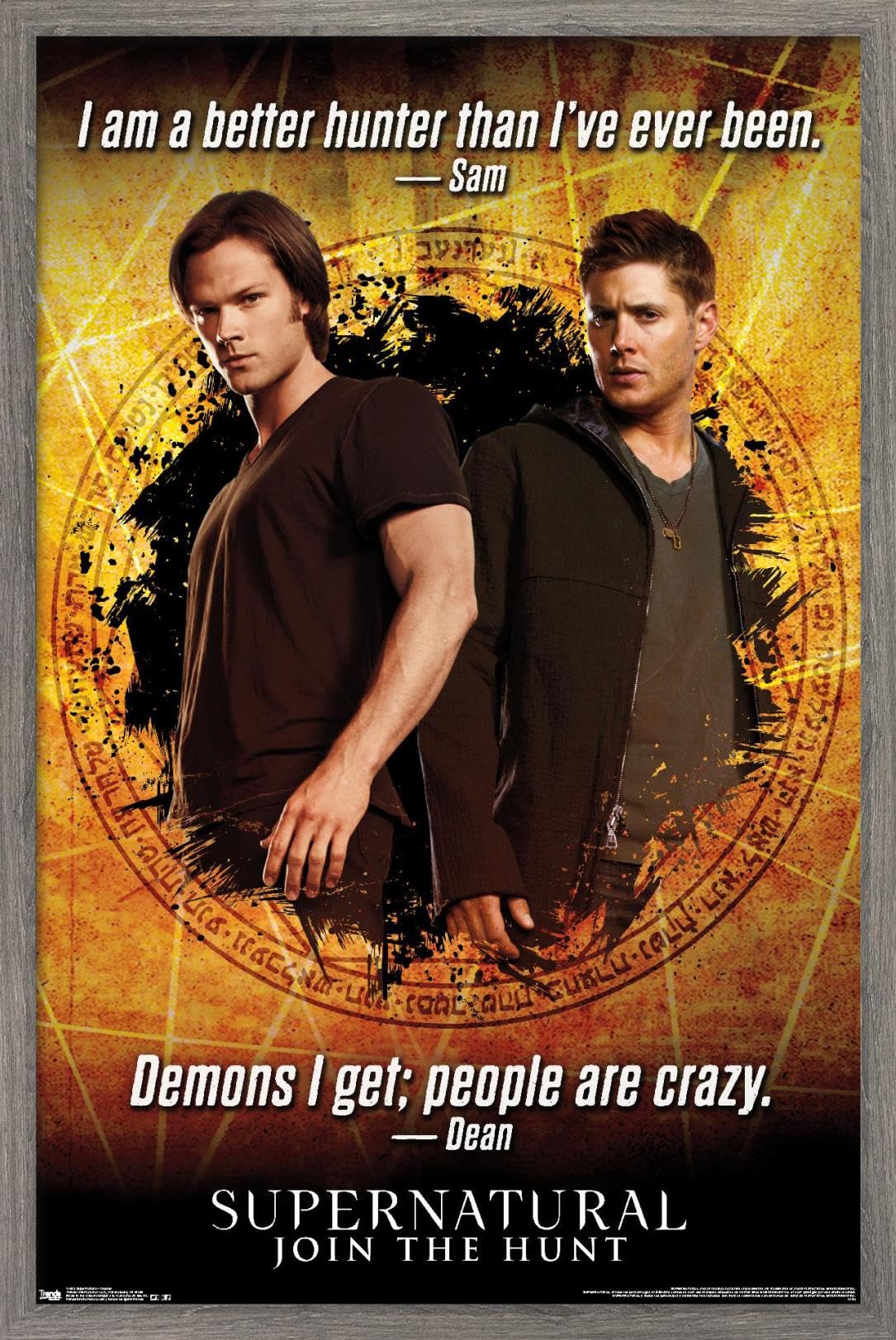 Supernatural TV Show Quotes Wall Poster - 22.375