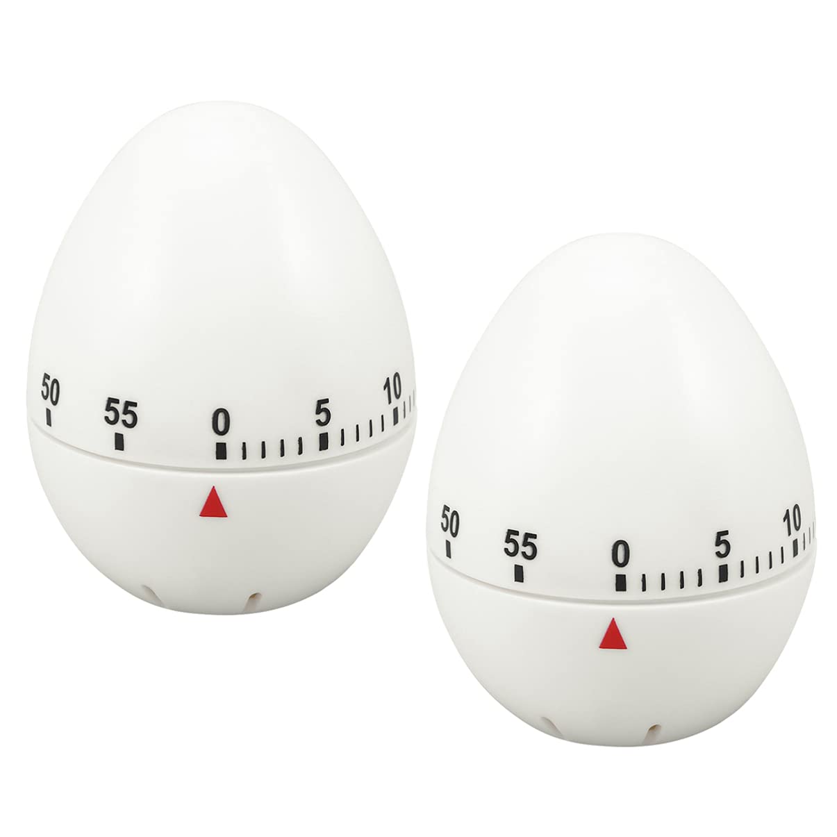 DOITOOL 2 Pack Egg Shaped Kitchen Timer - Cute Manual Cooking Alarm Clock for Baking, Cooking & Decor - Perfect for Home, Office & Kitchen Decor (Blue & Pink)