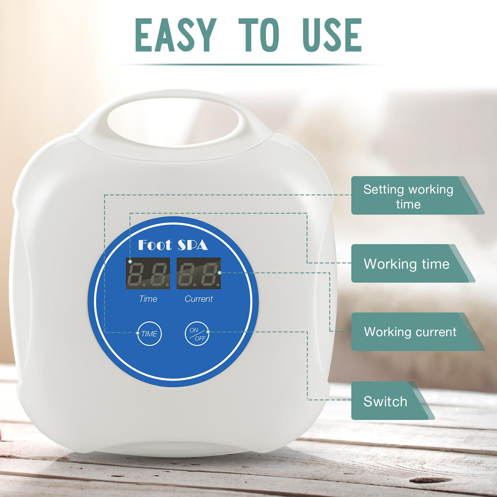 Upgrade Ionic Foot Bath Detox Machine - Professional Foot Spa with Touch ON/OFF, LCD Display & Timer for Home & Salon Use | Includes 2 Arrays & 10 Tub Liners | Perfect for Relaxation, Detox & Beauty Therapy
