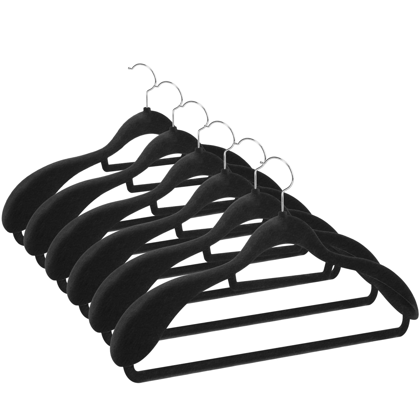 12 Pack Velvet Suit Hangers for Men with 360° Rotating Hooks - Space Saving Non-Slip Clothes Hangers for Dress, Pants, Shirts, Skirts & Ties - Perfect for Closet Organization & Wardrobe Storage