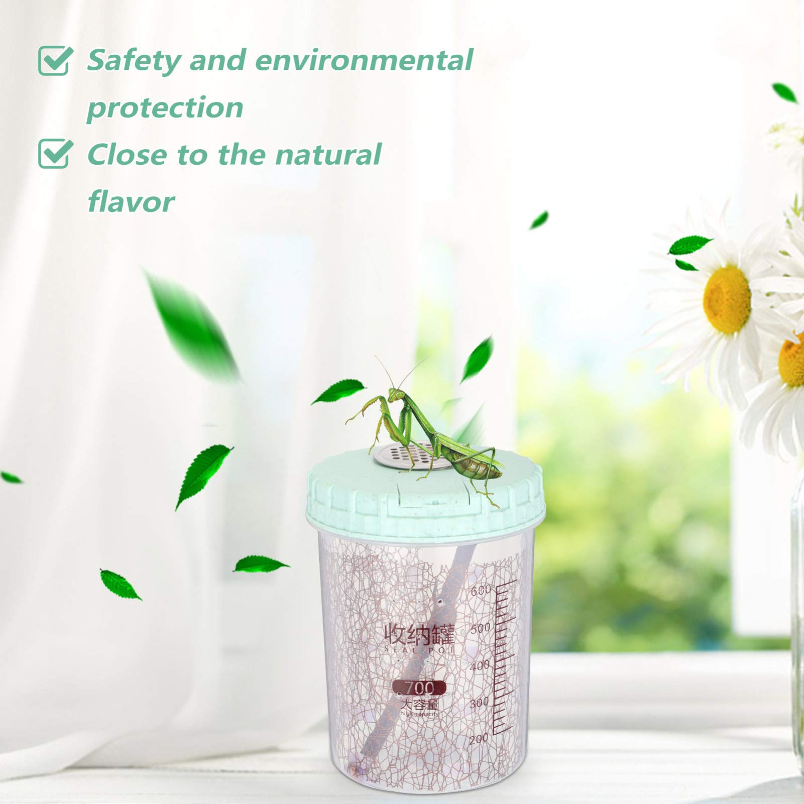 POPETPOP Reptile Terrarium Cage - Portable Pet Habitat for Lizards, Snakes, Mantis & Small Animals | Perfect for Home, Classroom & Breeding Use