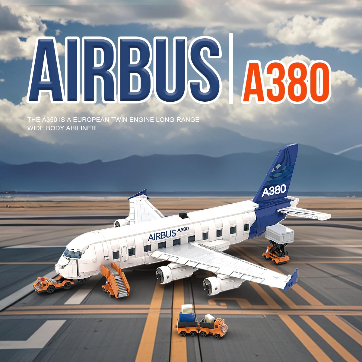 DAHONPA Airbus Building Blocks Set - 1945 Pieces Airplane City Model with Flight Attendants, STEM Educational Toy for Kids & Adults | Perfect for Creative Play, Birthday Gifts & Aviation Enthusiasts