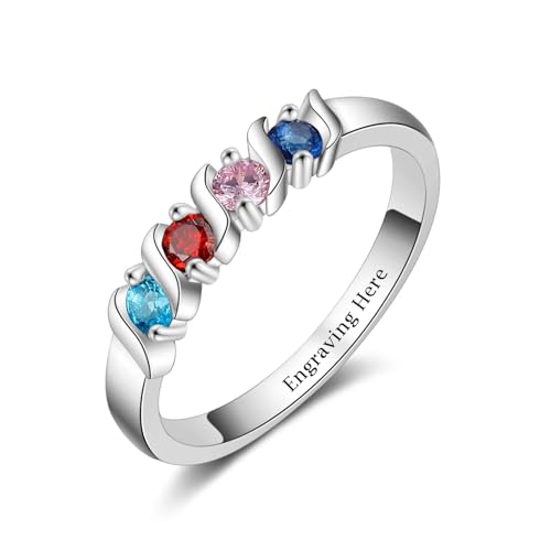 A01 4 Birthstones-White Gold