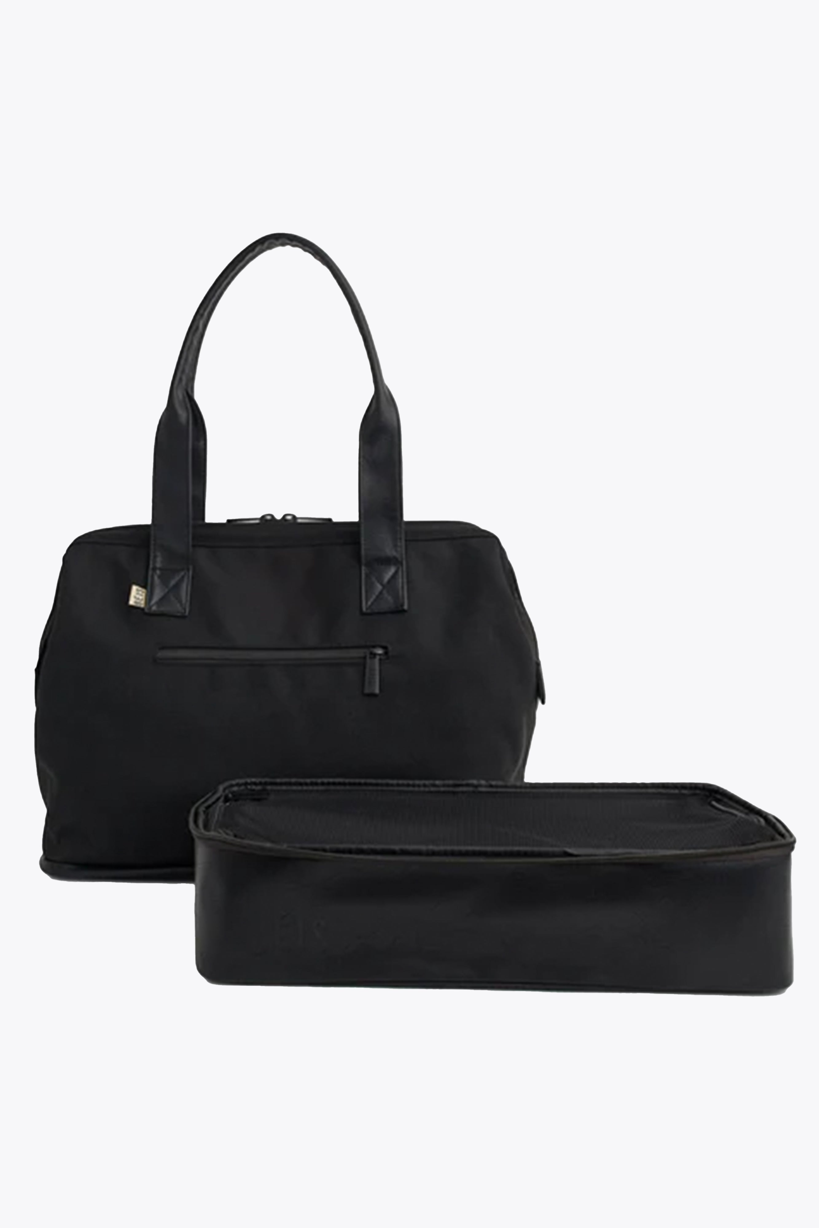 Stylish Black Convertible Mini Weekender Bag - Perfect for Travel, Gym & Weekend Getaways | Durable & Versatile Carry-On
