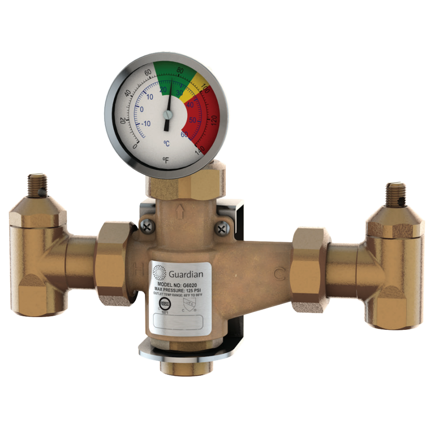 Guardian G6020 Thermostatic Mixing Valve - 13 Gallon (49 Liter) Capacity - Replacement for Guardian G3600LF - Perfect for Residential & Commercial Water Temperature Control