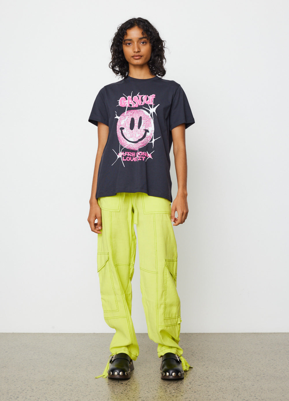 Basic Jersey Smiley T-Shirt for Men & Women - Comfortable Cotton Casual Tee for Everyday Wear | Perfect for Outings, Parties, and Relaxing at Home