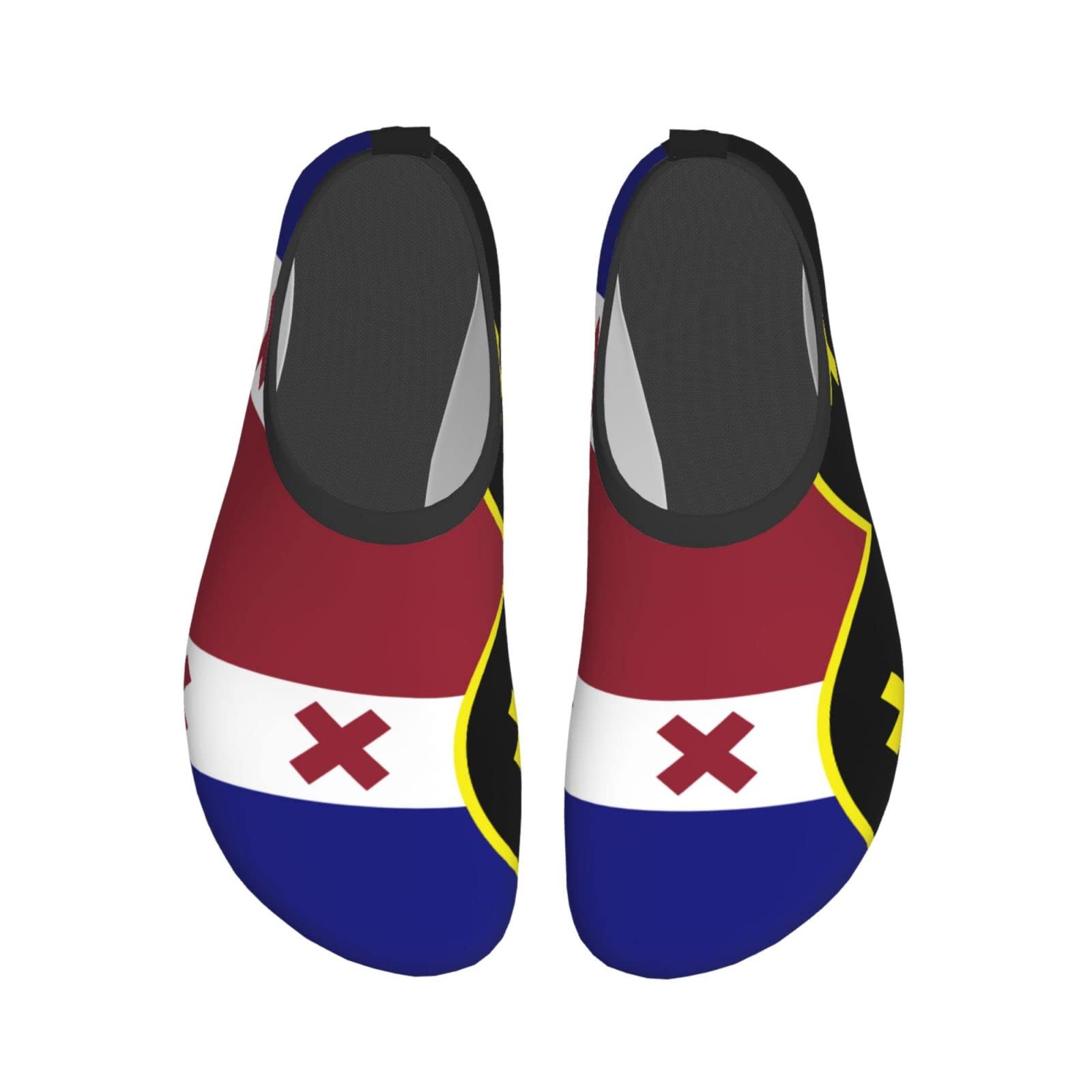 Lmanburg Flag Water Shoes for Men & Women - Quick-Dry Barefoot Aqua Socks for Outdoor Exercise, Swimming, Beach, Pool & Water Sports Activities