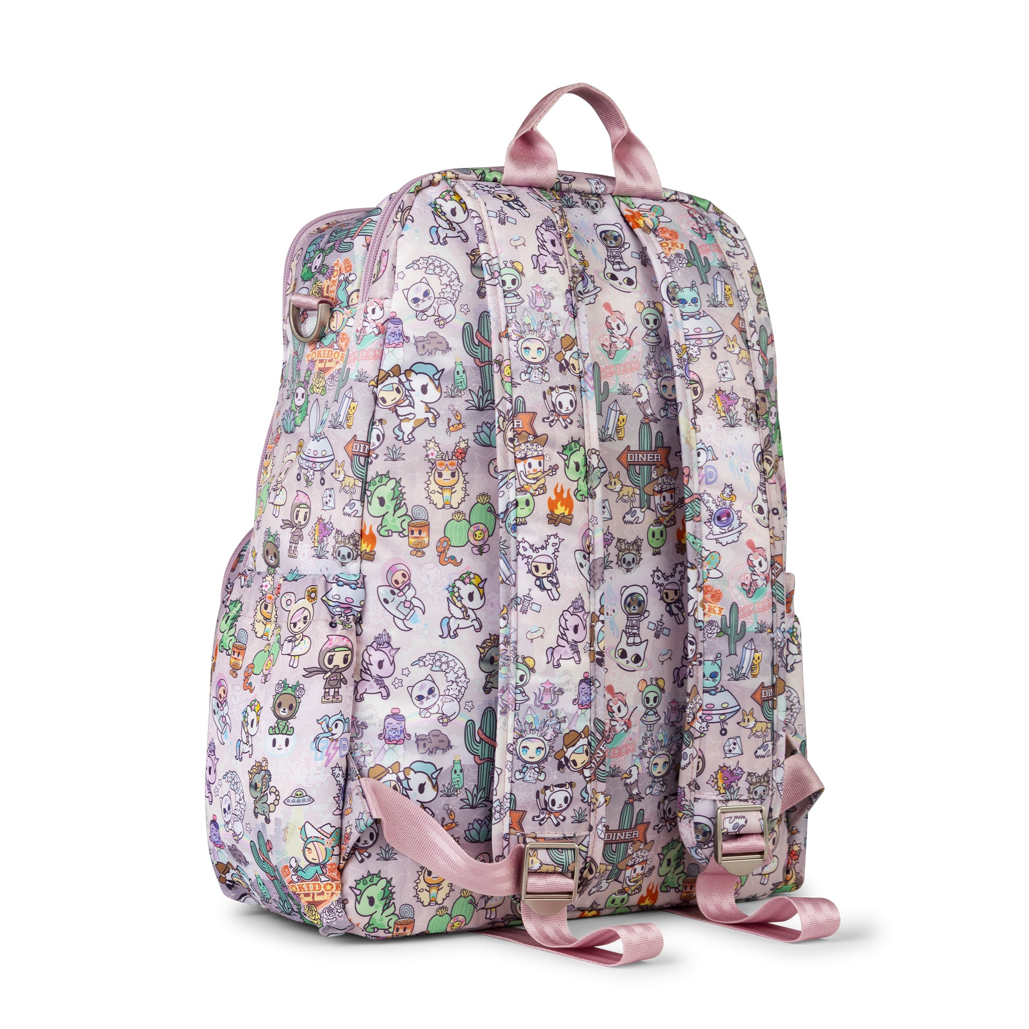 JuJuBe x tokidoki Cosmic Desert Collection - Stylish Diaper Bags & Backpacks for Moms & Travel - Perfect for Baby Care, Work Commute & Weekend Adventures