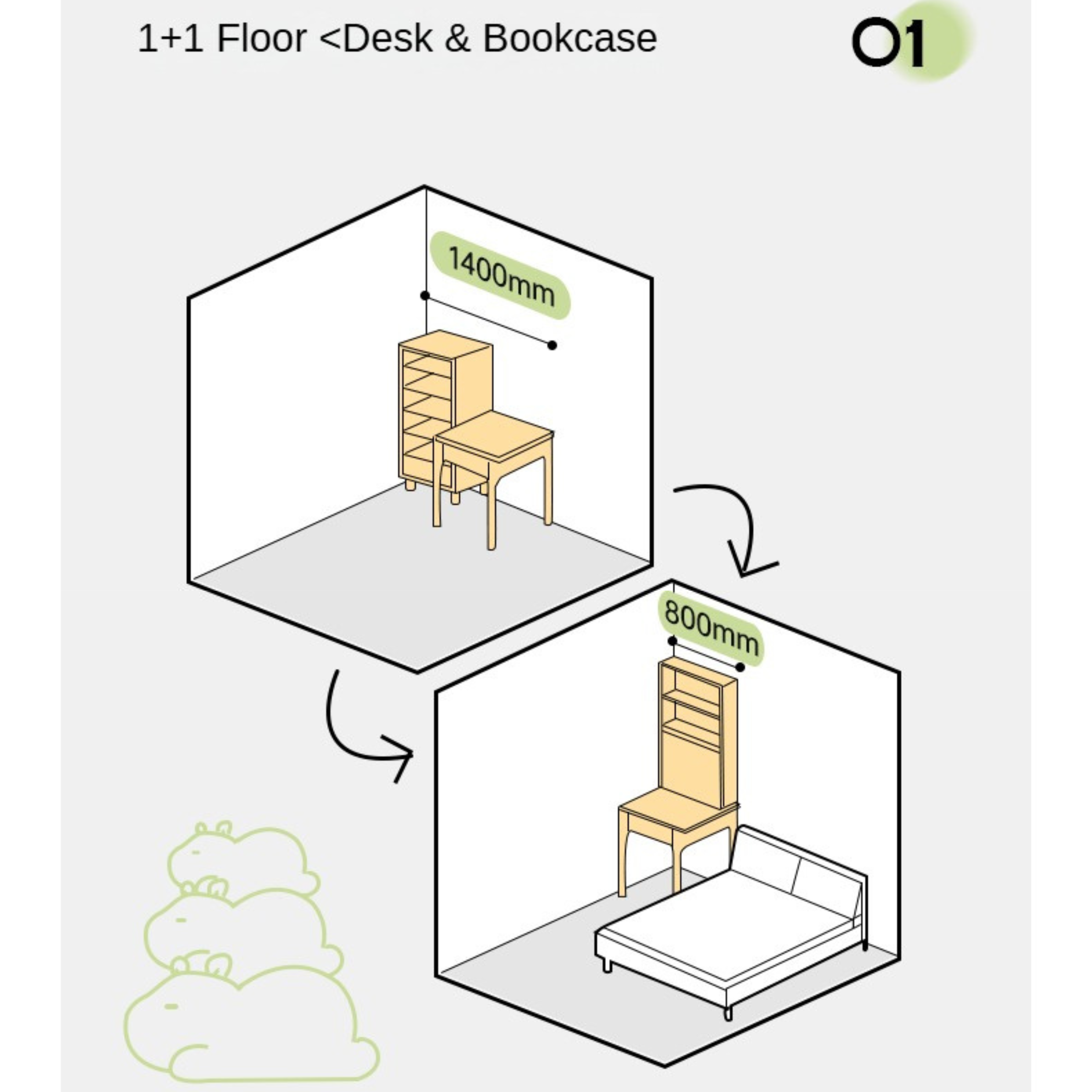 Modern Oak Solid Wood Desk with Bookshelf - Stylish Home Office Furniture for Workspace & Study Room Organization