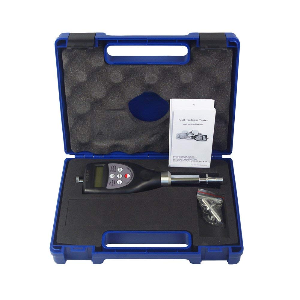 FHT-1122 Digital Fruit Penetrometer - Portable Fruit Hardness Tester for Apples, Pears, Peaches | Accurate Fruit Firmness Measurement for Agriculture, Food Quality Control & Harvest Timing