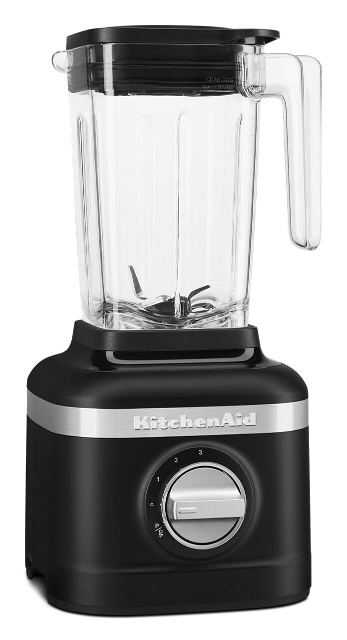 KitchenAid K150 3-Speed Ice Crushing Blender with 2 Personal Blender Jars - Black Matte (KSB1332BM) - Perfect for Smoothies, Shakes & Frozen Drinks at Home or Office