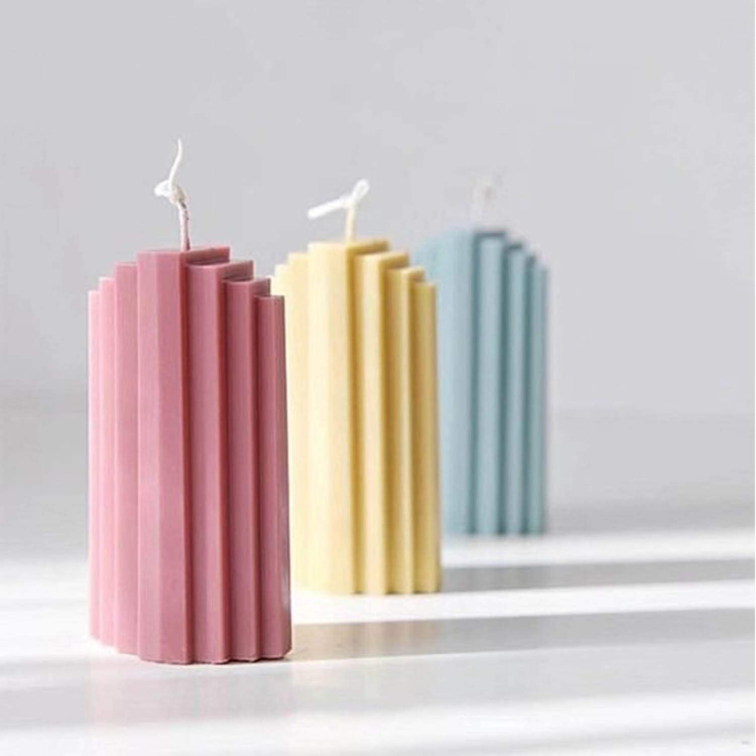 4-Piece Plastic Candle Making Kit - Classic Taper, Iceberg, Rectangle & Sphere Molds for Beeswax & Scented Candles - DIY Home Decor & Gift Making Supplies - Perfect for Holidays, Weddings & Relaxation