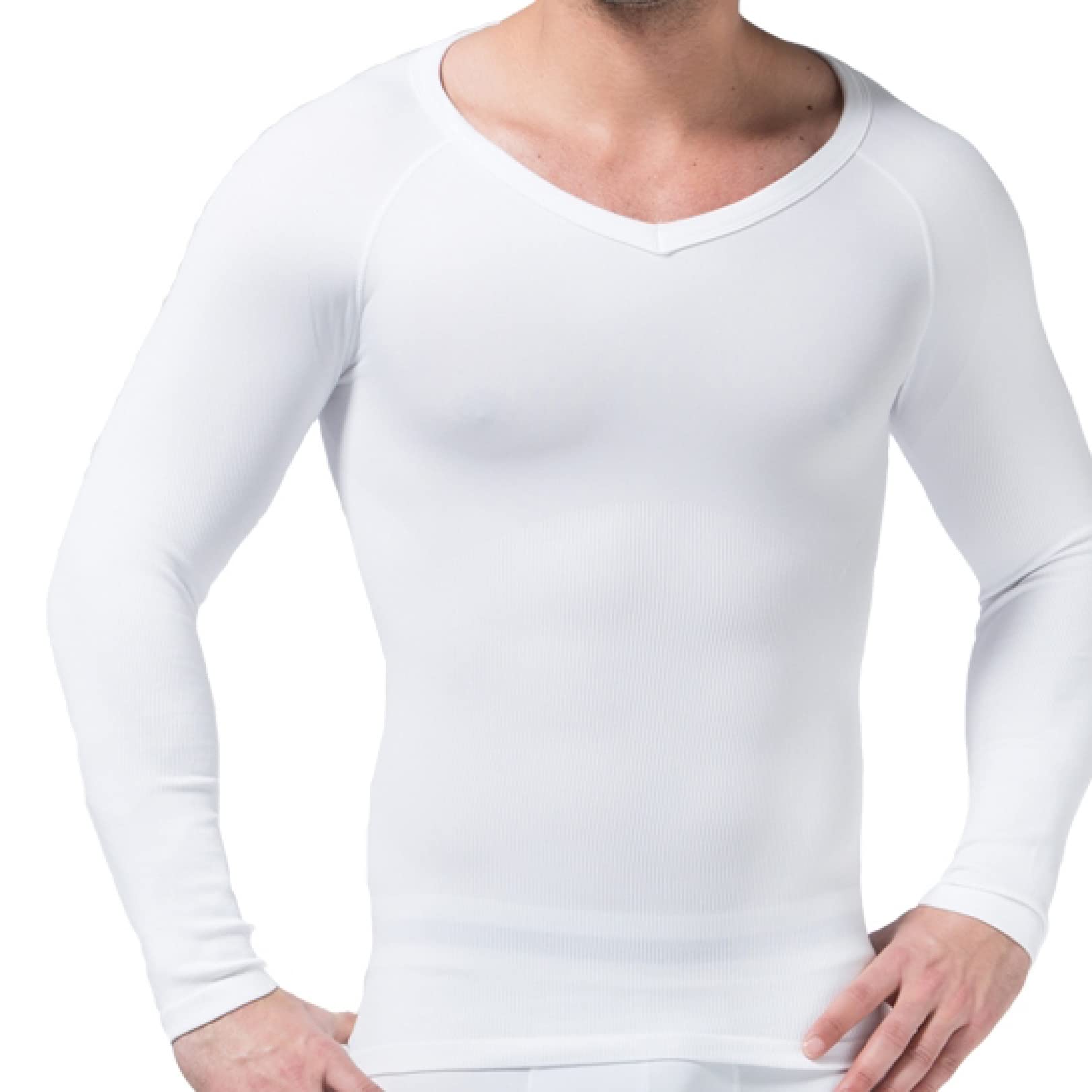 EBRICON Men's Compression Shaper Tank Top - Slimming Body Shaper Underwear for Men, Long Sleeve Workout Shirt for Gym, Running & Everyday Wear