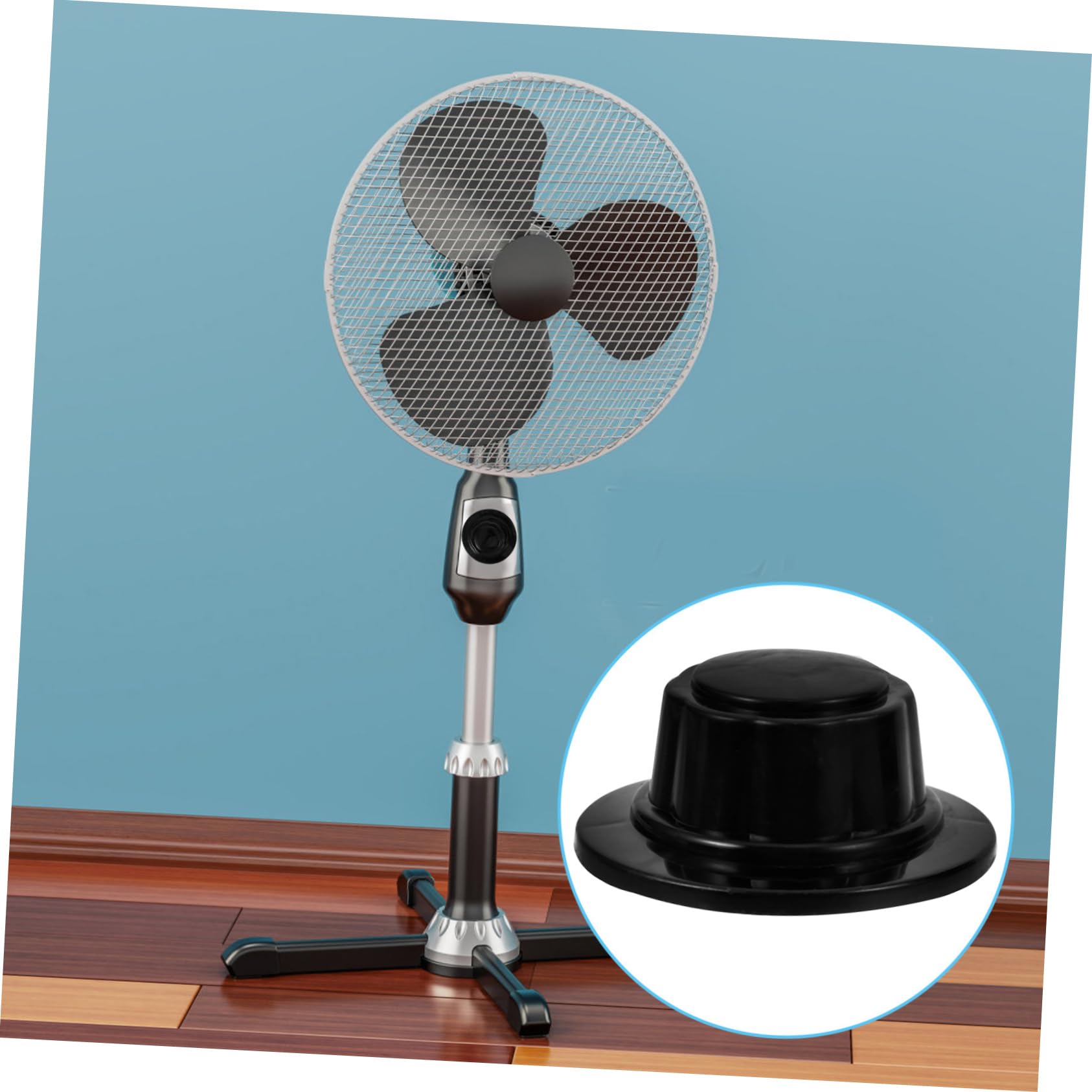 4pcs Universal Electric Fan Replacement Nuts & Blade Covers - Compatible with Table Fans, Floor Fans & More - Durable Plastic Fan Accessories for Home, Office & Workshop Use