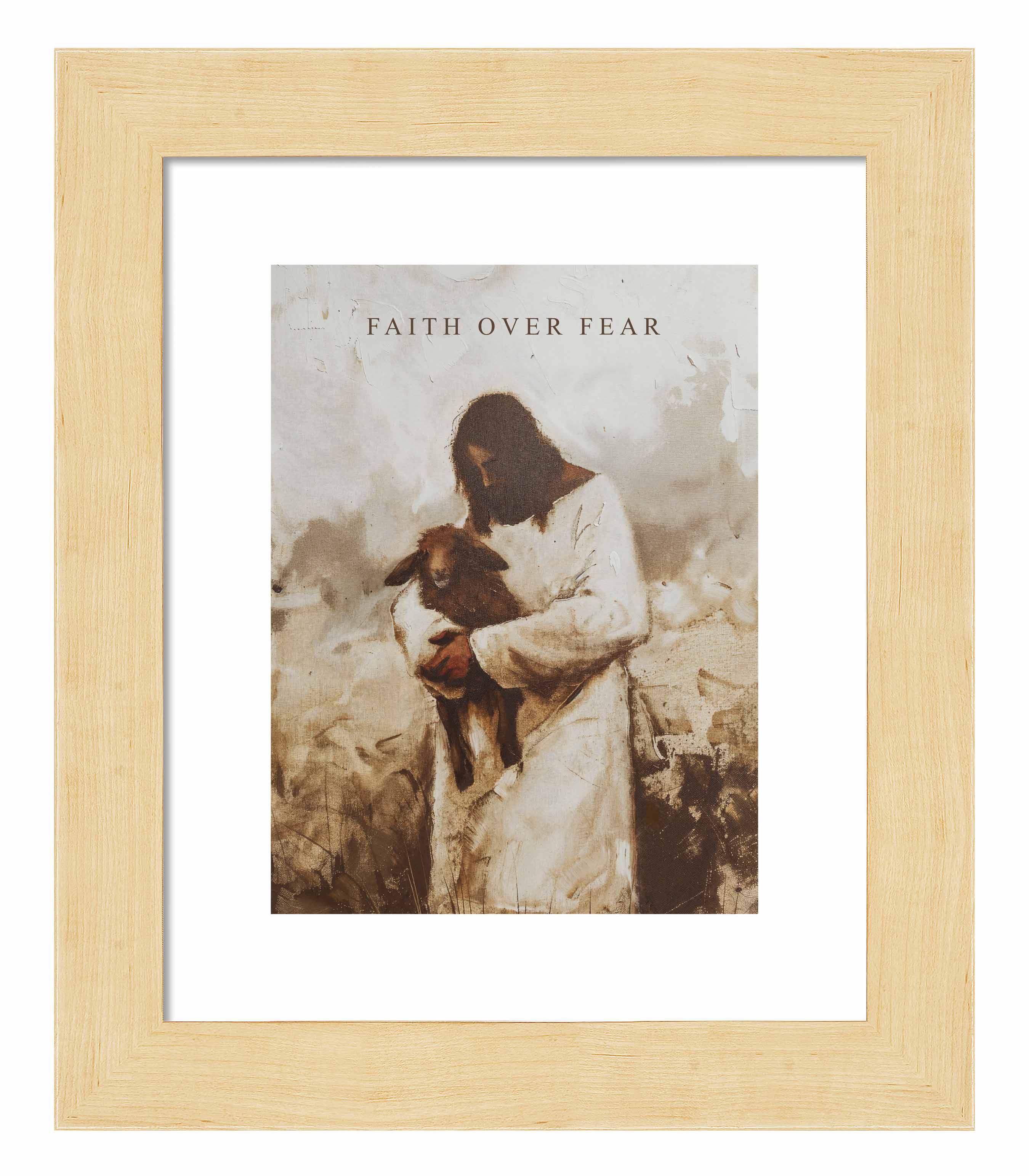 Faith Over Fear Inspirational Art Prints - Motivational Wall Decor for Home, Office & Gifts