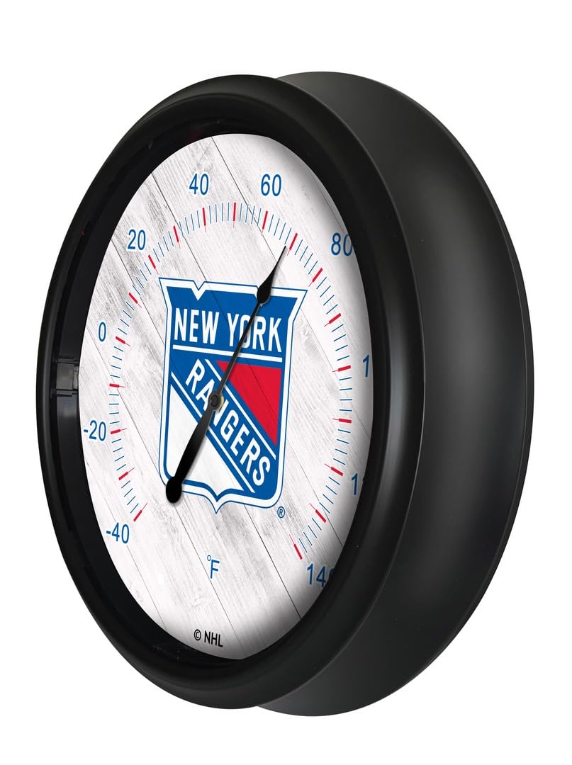 New York Rangers LED Thermometer for Indoor & Outdoor Use - Accurate Temperature Display for Home, Office, Garden, and Sports Events