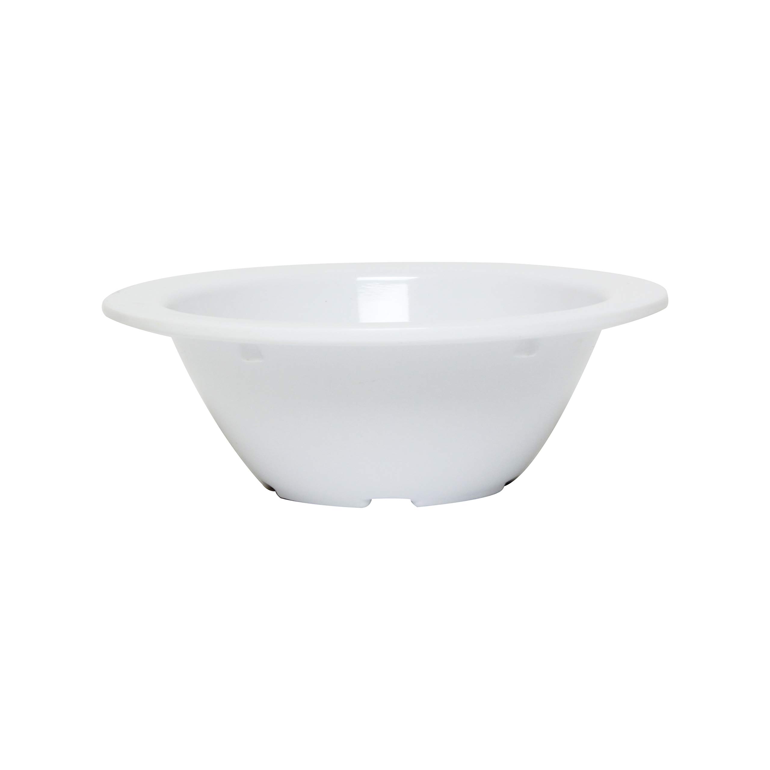Premium White Melamine Fruit Bowls - 4.75 Inch, 5 oz (Set of 12) - Durable & Lightweight Dinnerware for Outdoor Dining, Picnics, and Party Serving