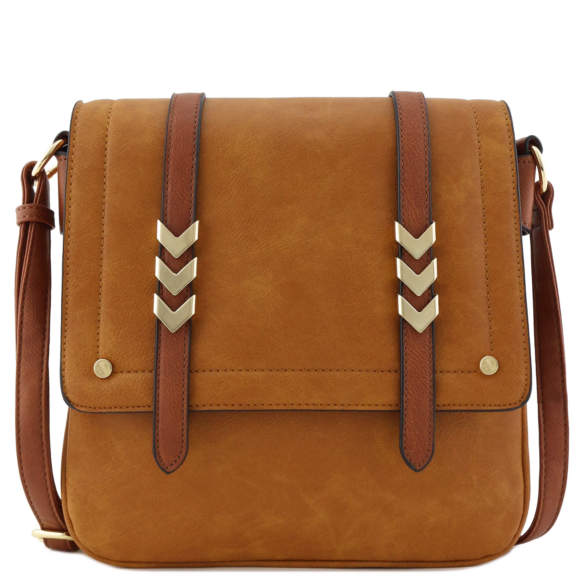 ALYSSA Double Compartment Large Flapover Crossbody Bag for Women - Stylish Leather Shoulder Purse with Adjustable Strap, Perfect for Work, Travel & Everyday Use