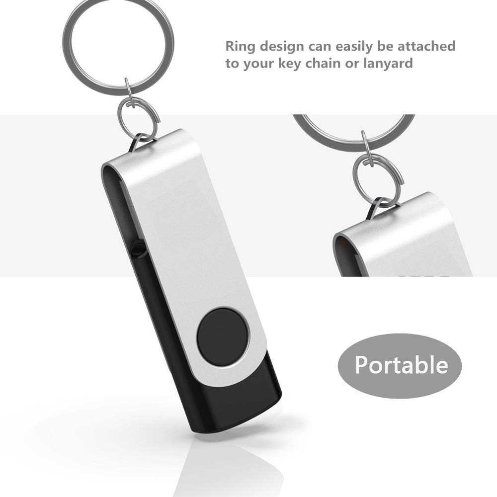 Aiibe 16GB USB 2.0 Flash Drive 20 Pack - Bulk Thumb Drives for Data Storage, File Transfer, Backup - Perfect for School, Office, Business, Events & Promotions (16GB, Black)