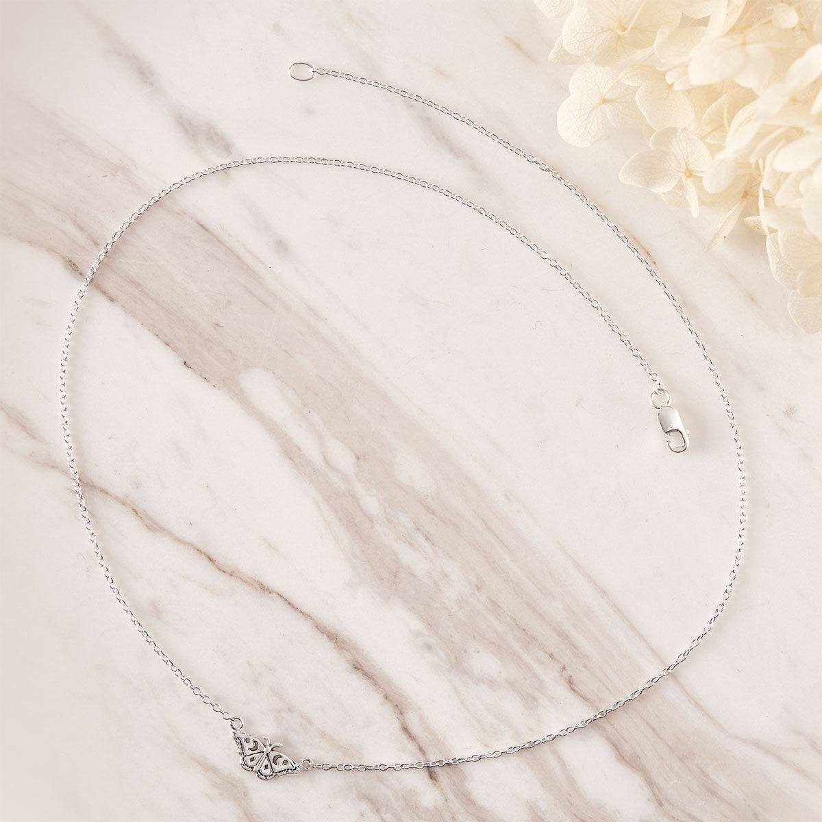 Celestial Moth Necklace - Elegant Moon Moth Pendant Jewelry for Women, Sterling Silver Boho Nature-Inspired Necklace | Perfect for Date Nights, Weddings & Boho Fashion