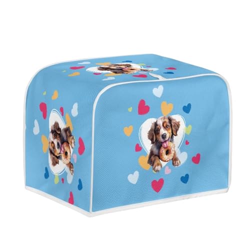 Dachshund Donuts Hearts Blue