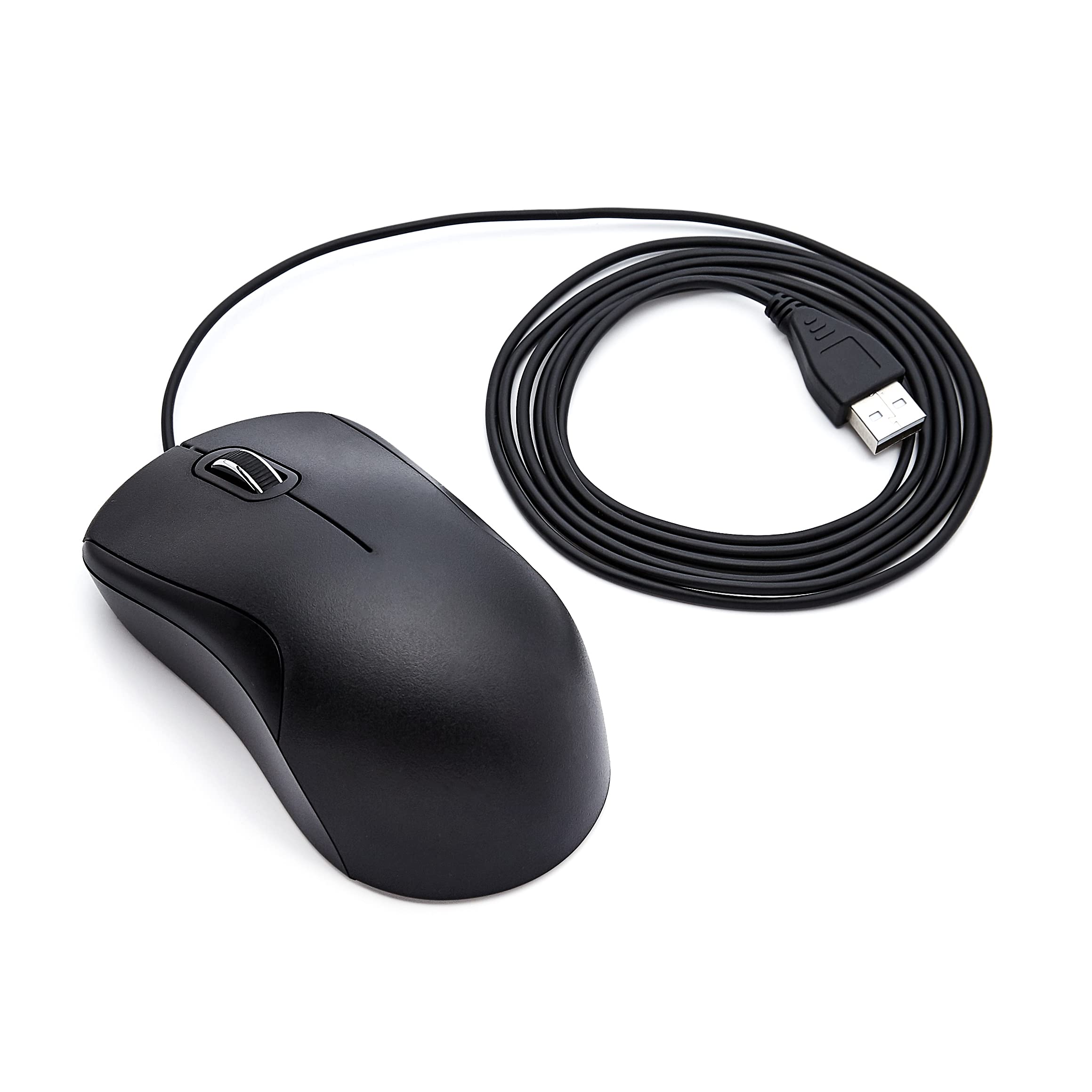 Amazon Basics 3-Button USB Wired Mouse - Black for Office & Gaming