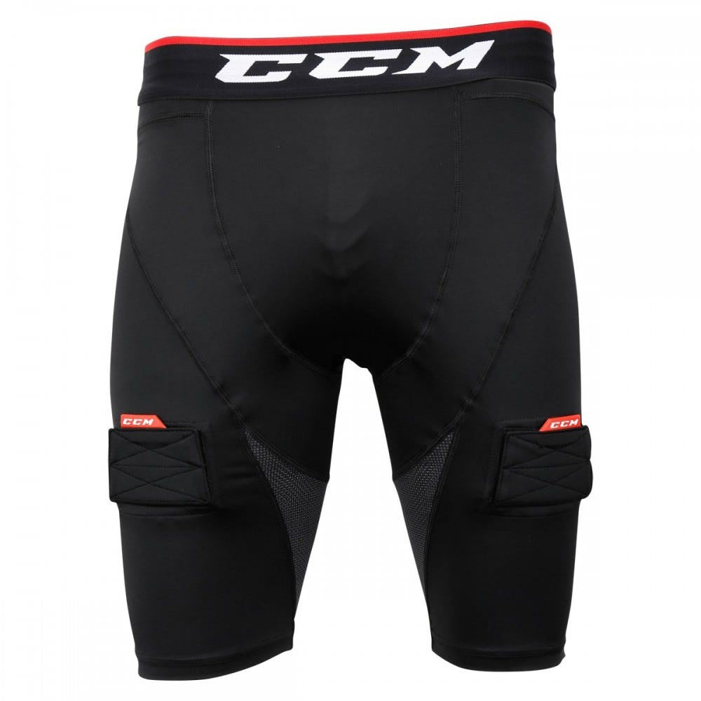 CCM 2019 Junior Compression Jock Shorts - Youth Hockey Underwear with Pouch Protection - Perfect for Ice Hockey, Field Hockey & Sports Training